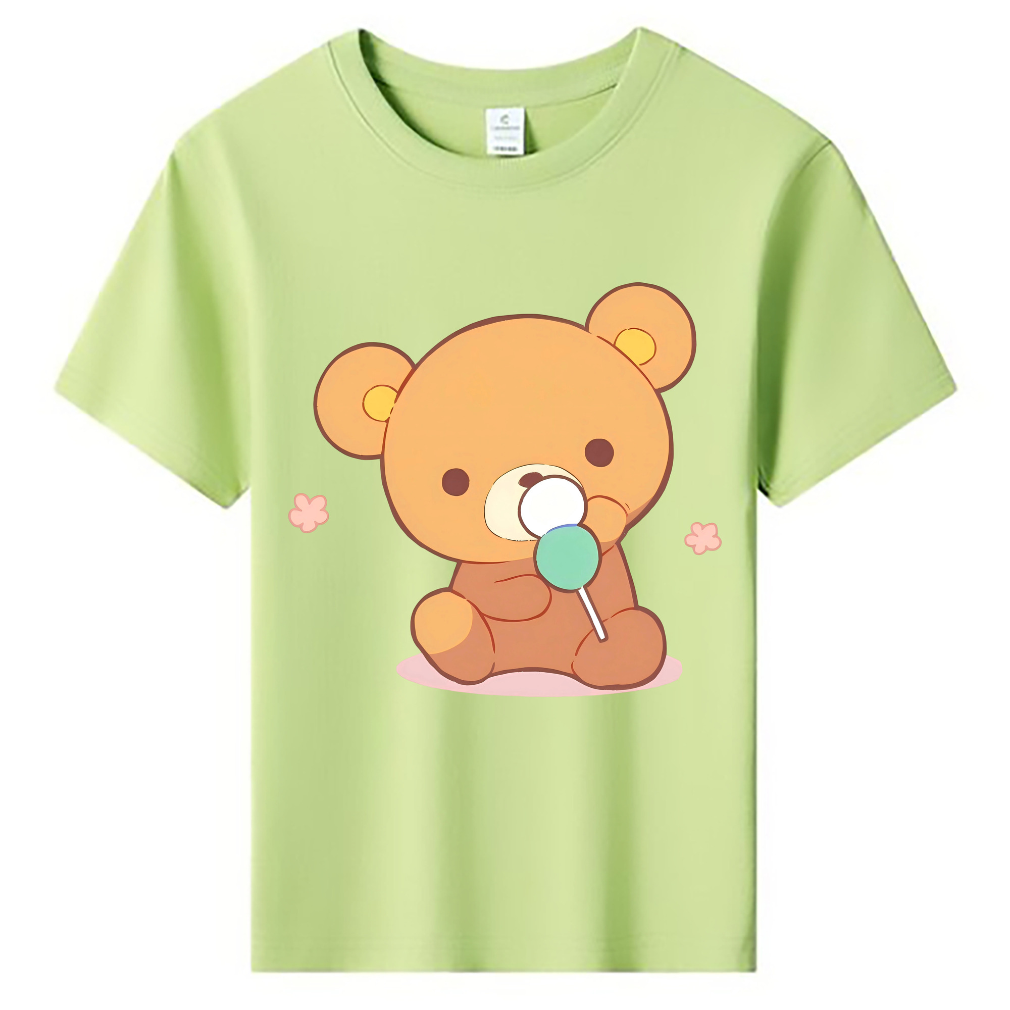 （画像用） リラックマ リラックマ キイロイトリ Rilakkuma Korilakkuma Kiiroitori 綿100％キッズTシャツ（フロントプリント）